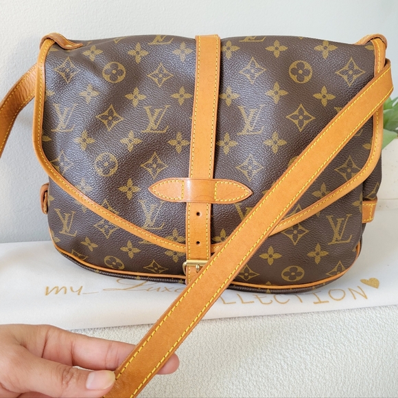 💕DISCONTINUED Very Rare Crossbody/Messenger Louis Vuitton Saumur 30 Monogram - Picture 7 of 16